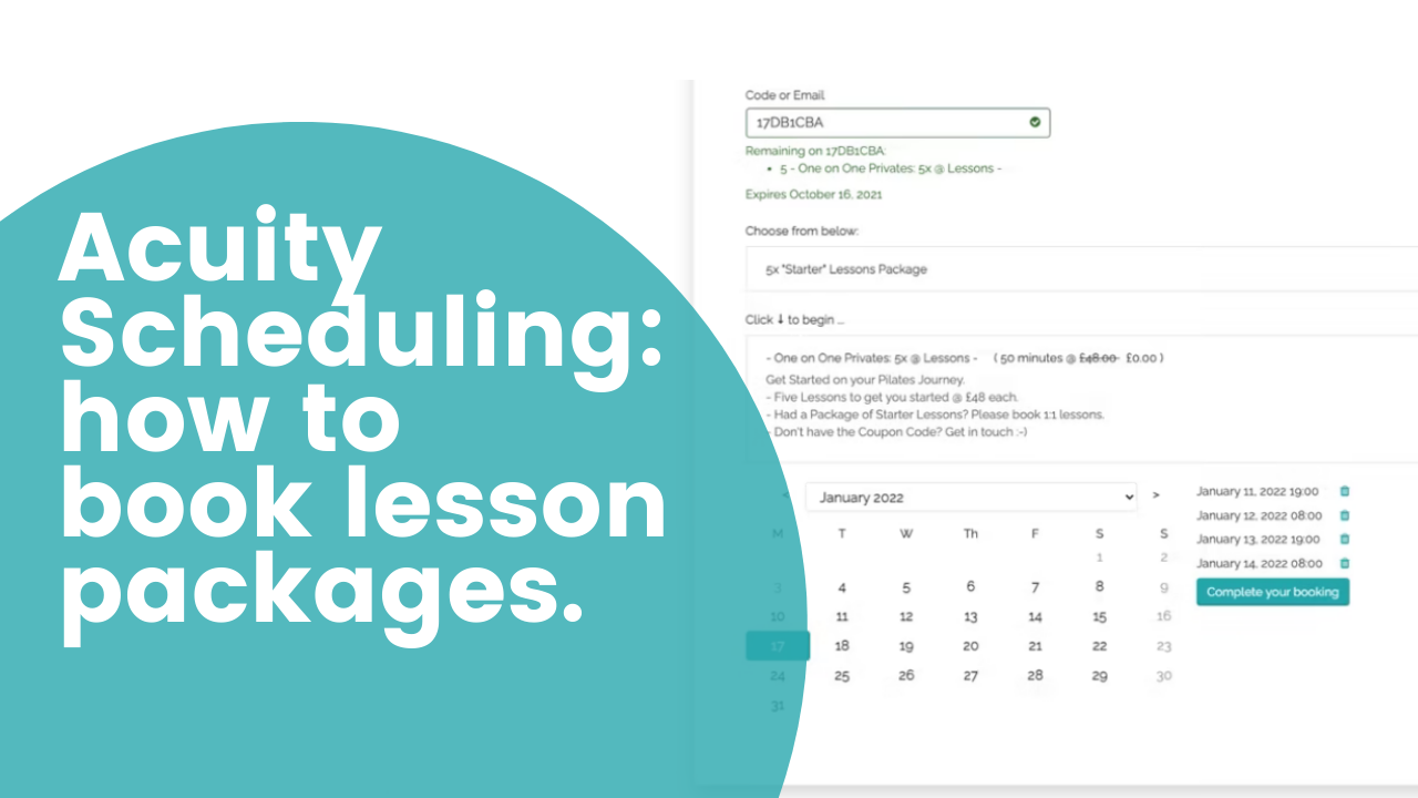 How to Schedule Lessons